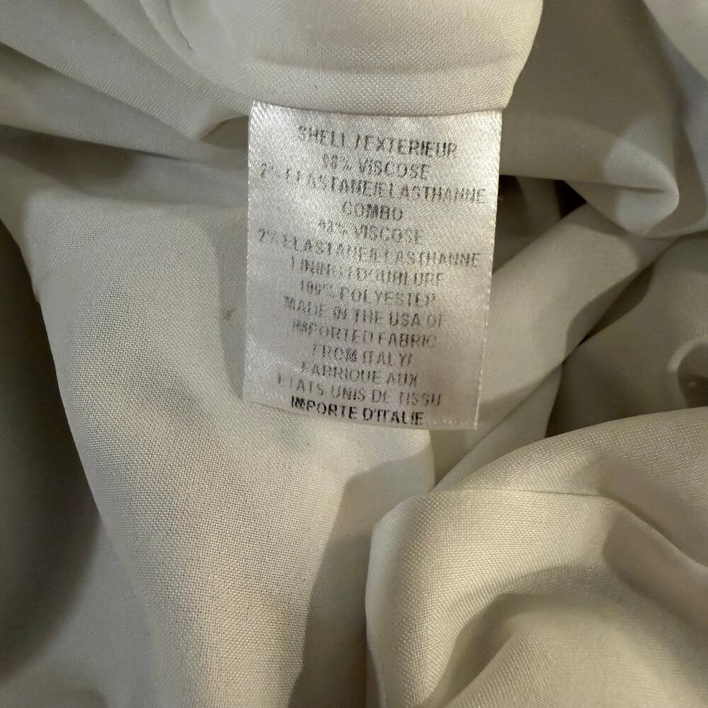 Milly of NY Sheath Dress Beige and White Sz 2 Minimalist Luxury Euro Vacation - Picture 10 of 10